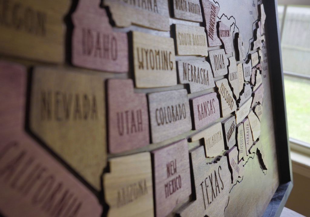Wooden USA Travel Map Puzzle