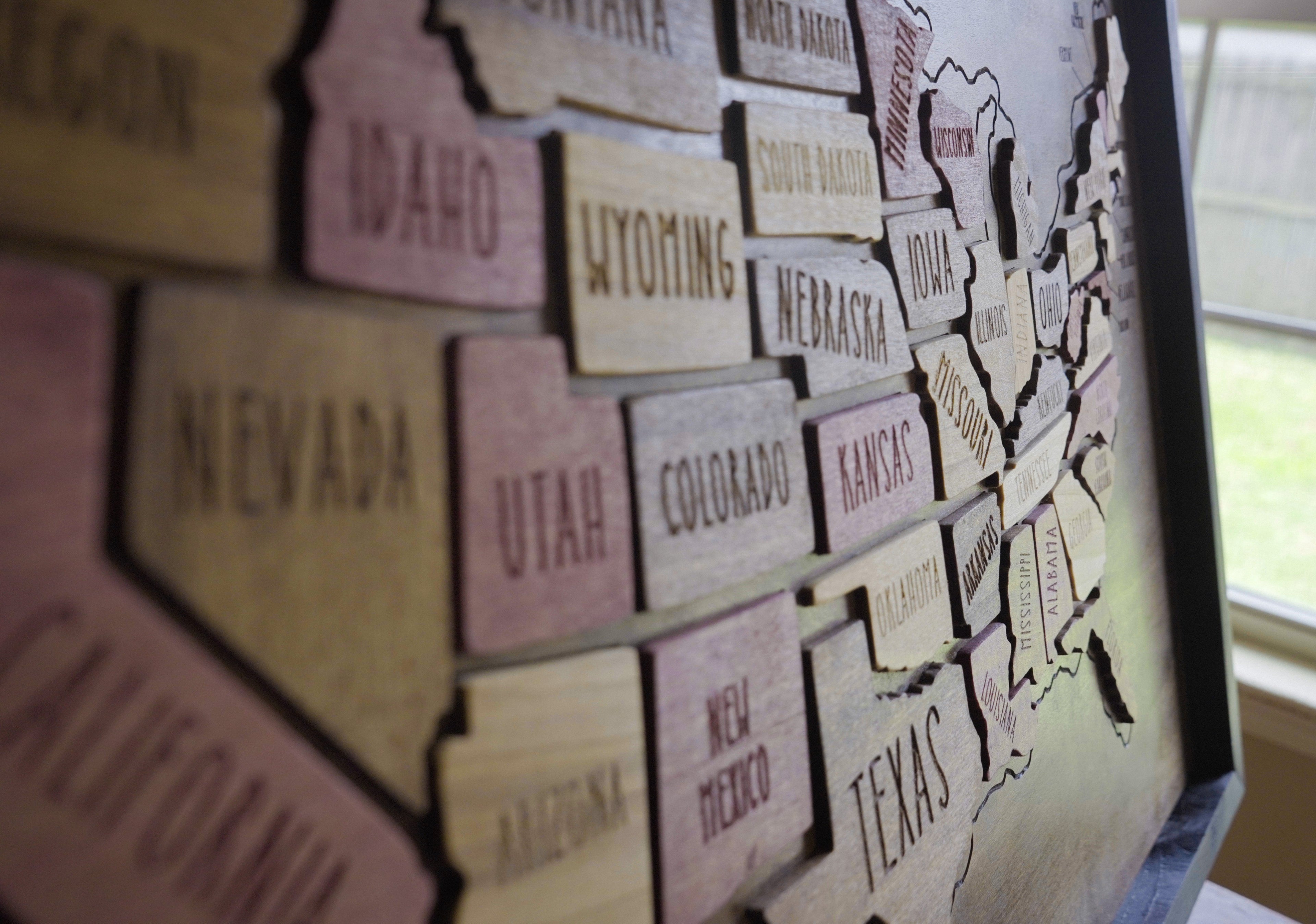 Wooden USA Travel Map Puzzle