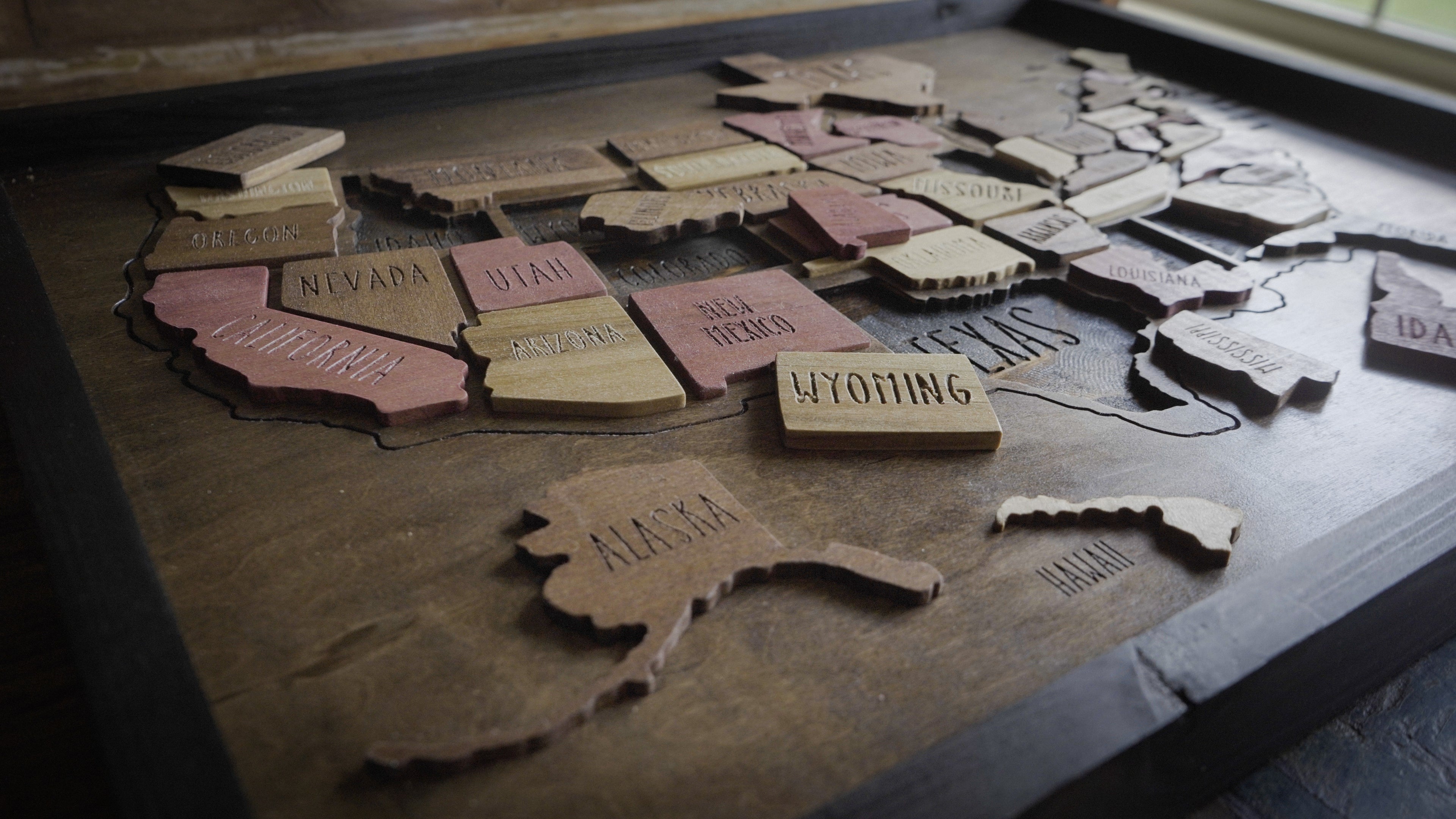 Wooden USA Travel Map Puzzle