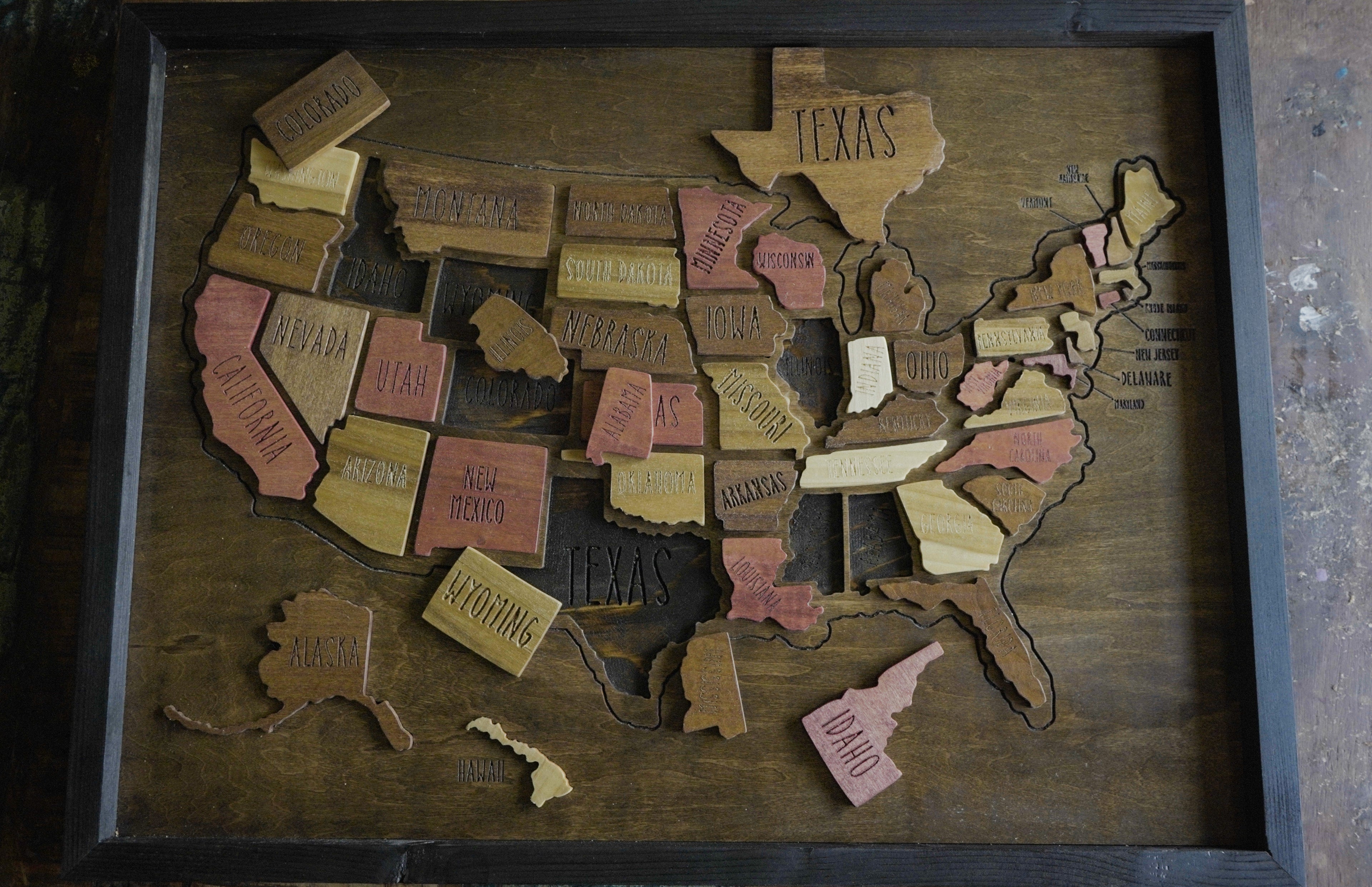 Wooden USA Travel Map Puzzle