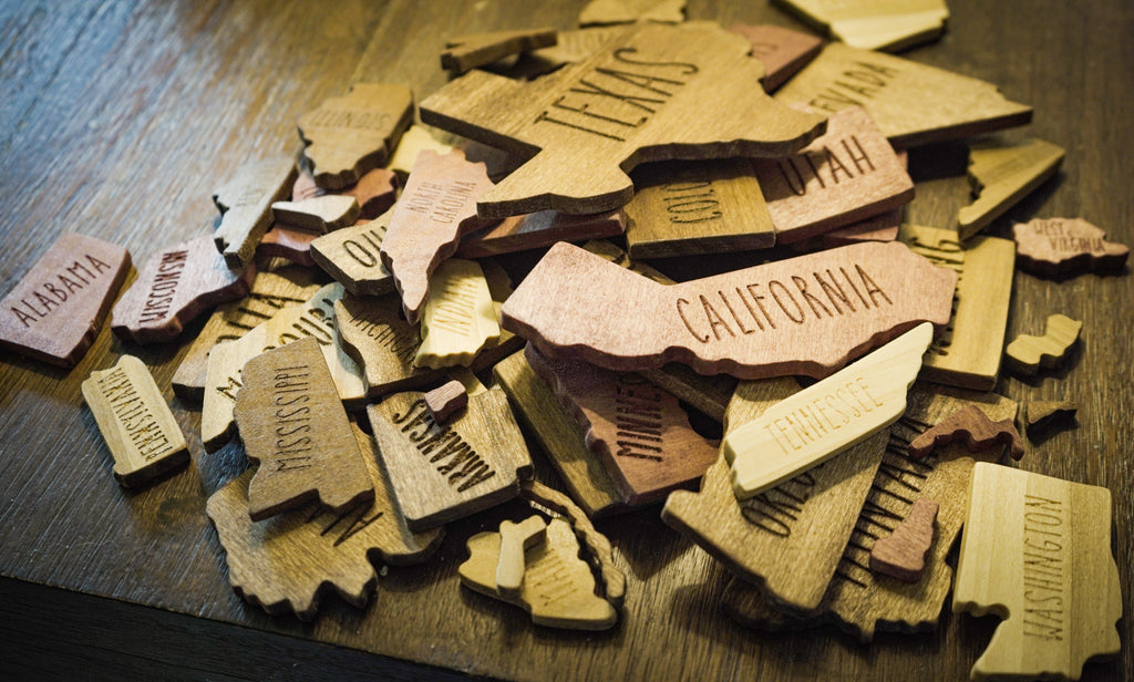Wooden USA Travel Map Puzzle