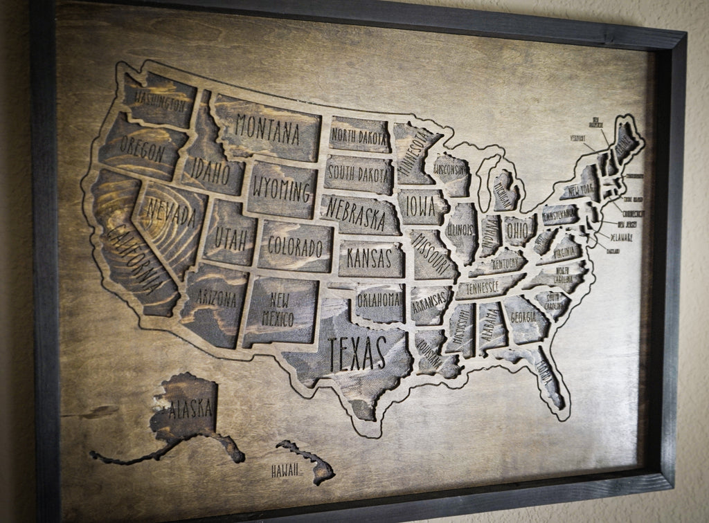 Wooden USA Travel Map Puzzle
