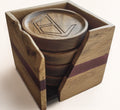 Handmade Luxury Wood Coaster Set With Holder